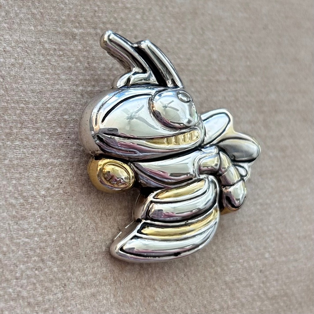 Vtg Best Yellow Jacket Football Brooch Pendant Whimsical Pin Georgia Tech